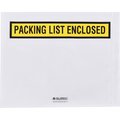 Global Industrial Panel Face Envelopes, Packing List Enclosed, 12L x 10W, Yellow, 500PK 354717